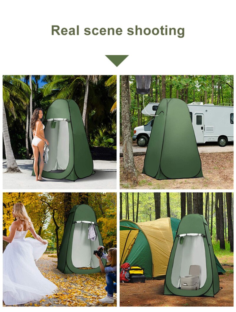 Cheap Goat Tents Portable Changing Fitting Room Shelter Hiking Beach Outdoor Big Tent Outdoor Camping Waterproof Shower Bathing Tent AB Two Types   